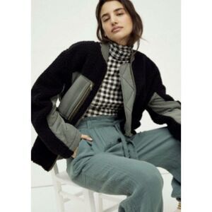 Free People Rivington Faux Sherpa Jacket Size S